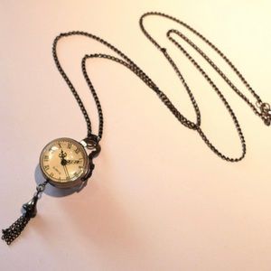 Antiqued Bronze Clock with Tassel